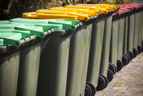 Professional waste removal team at work